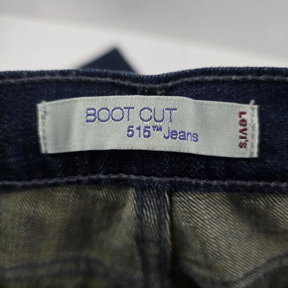 Levi's 515 boot cut jeans blue denim 10 womens dark wash 4634 - Picture 10 of 12